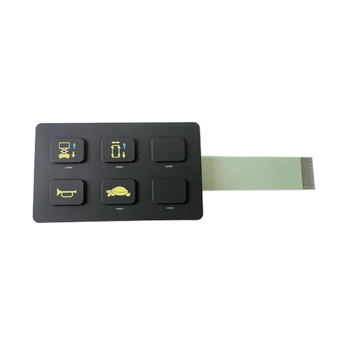 Rubber keypad with LED on Flexible switch