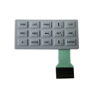 Membrane switch with Rubber keypad