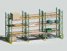 US Bolted Type Upright Frame Teardrop Pallet Rack