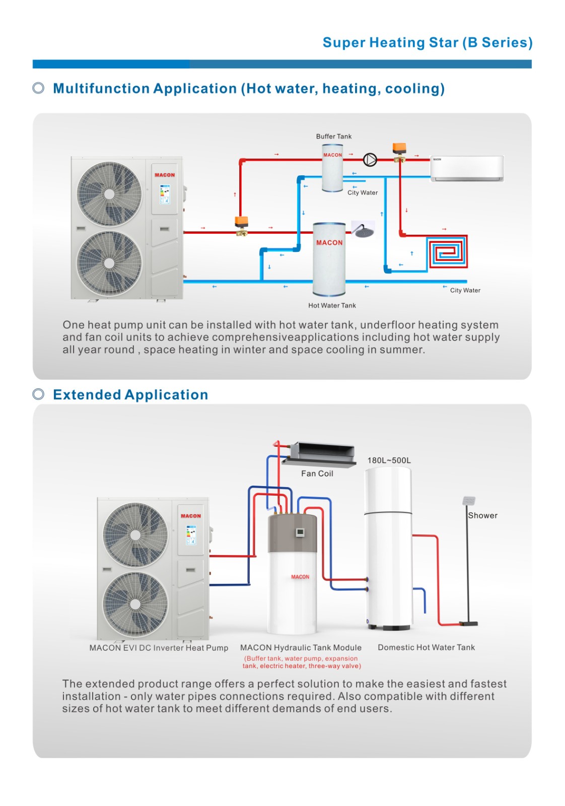 R32 macon heat pump,macon heat pump,evi dc inverter heat pump,inverter