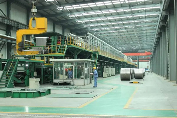 Hot dip galvanized steel strip production line
