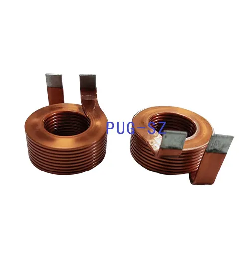 Flat wire coil with round hole