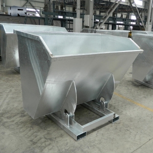 Hot-dip galvanized tipping bin for forklift Wholesale 