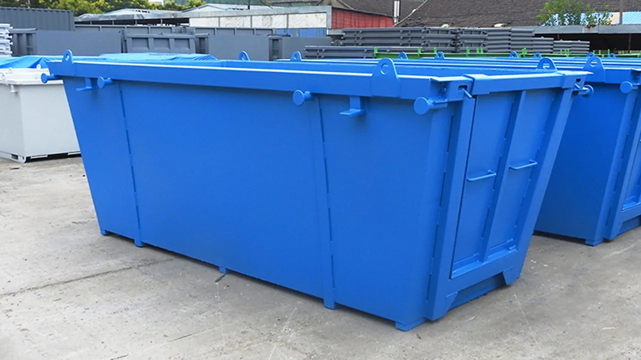 6CBM Blue recycling skip bin