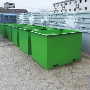 Contenedor de carga frontal de acero a granel