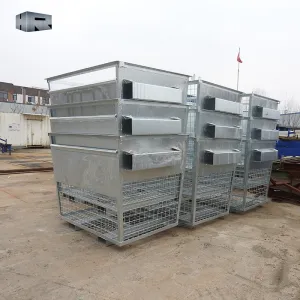 Contenedores de malla de metal contenedores de alambre estanter&iacute;as de contenedores h&eacute;roe