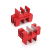 Feed Through Type Barrier Terminal Block For UPS Battery 2 Circuts Pitch 27mm Red 180A