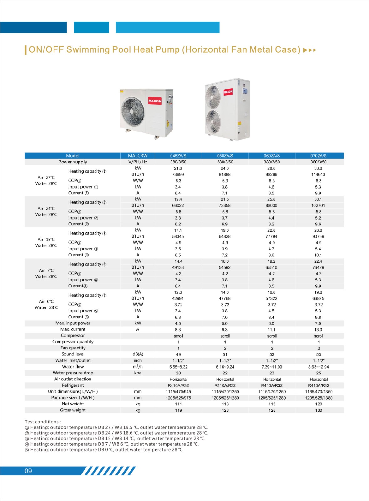 ON/OFF Pool Heat Pump - Guangdong Macon New Energy Technology Co., LTD