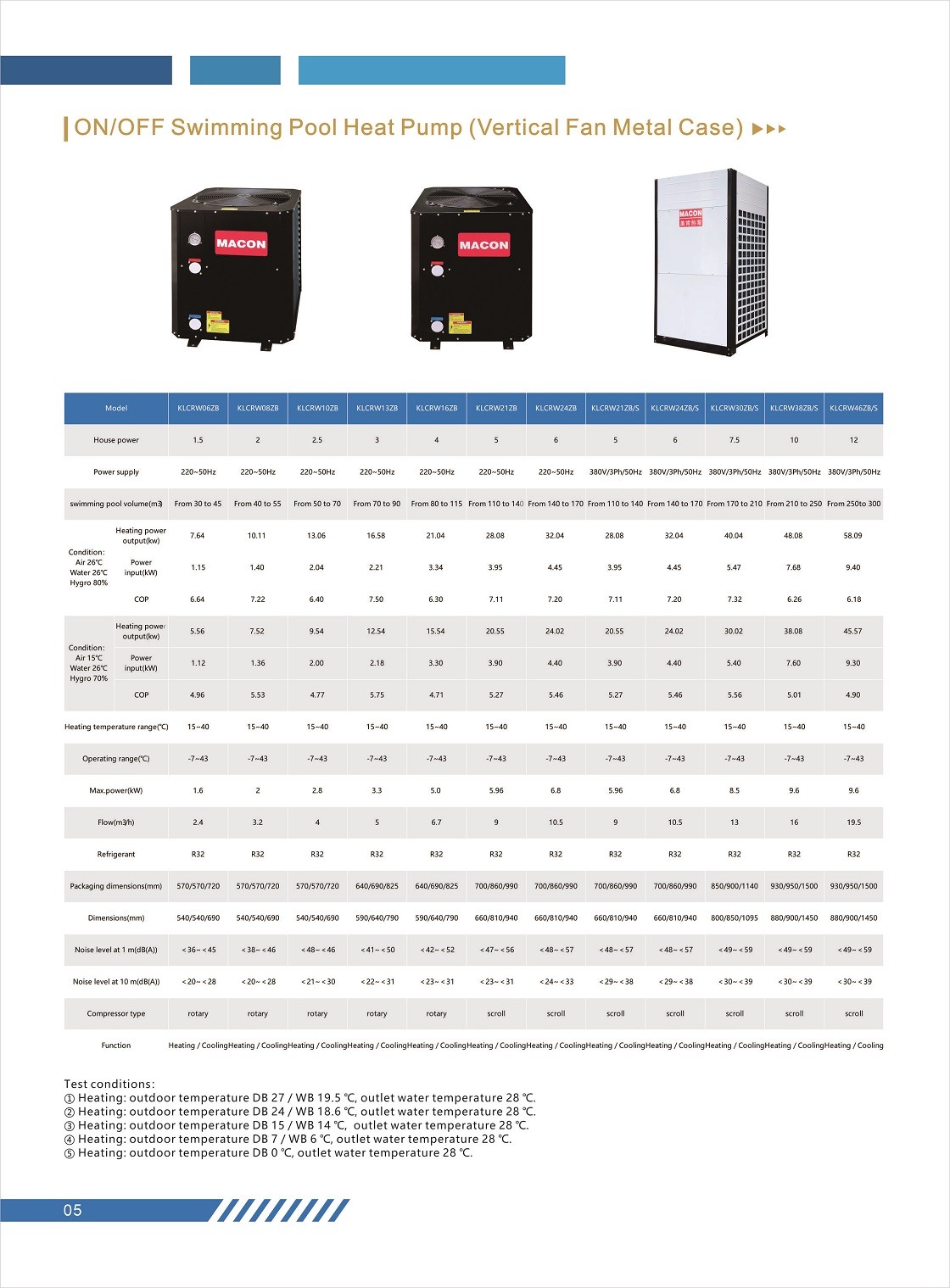 Constant Speed Pool Heat Pumps(VP32 Comfort Star series) - Guangdong ...