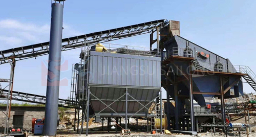 Sand and gravel line dust collector