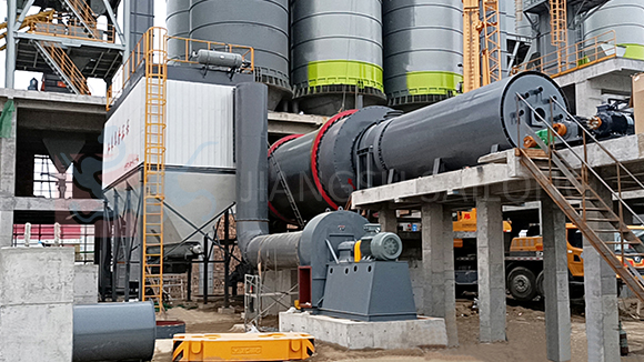 Sand and gravel dryer, triple drum dryer