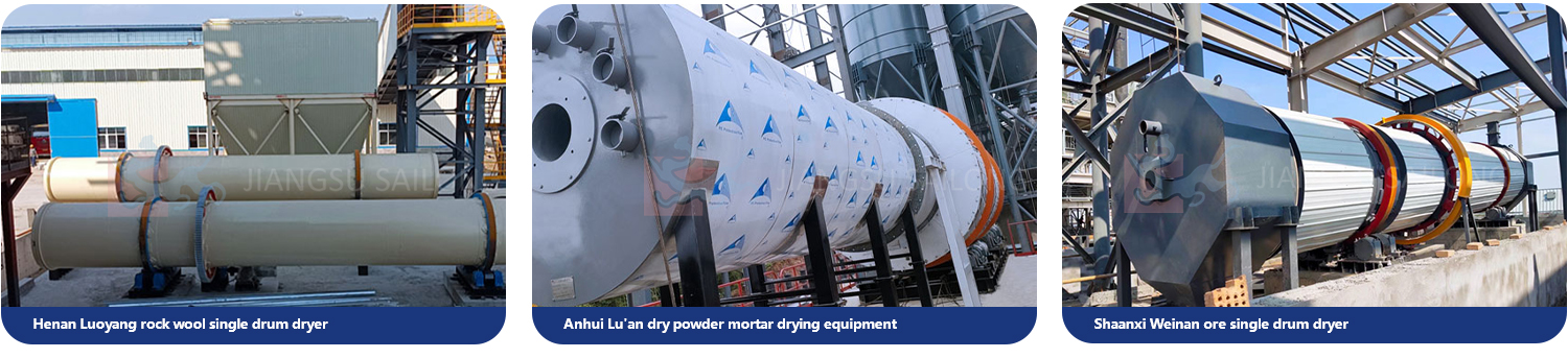 Combined three cylinder drying machine