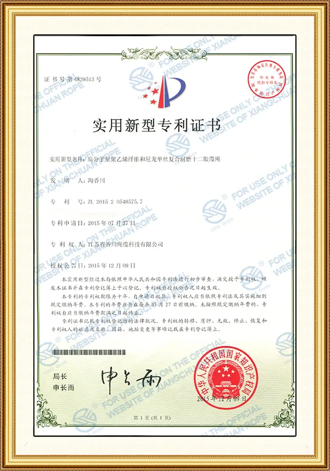 Polymerized polyethylene fiber and nylon single -silk composite wear -resistant twelve rope